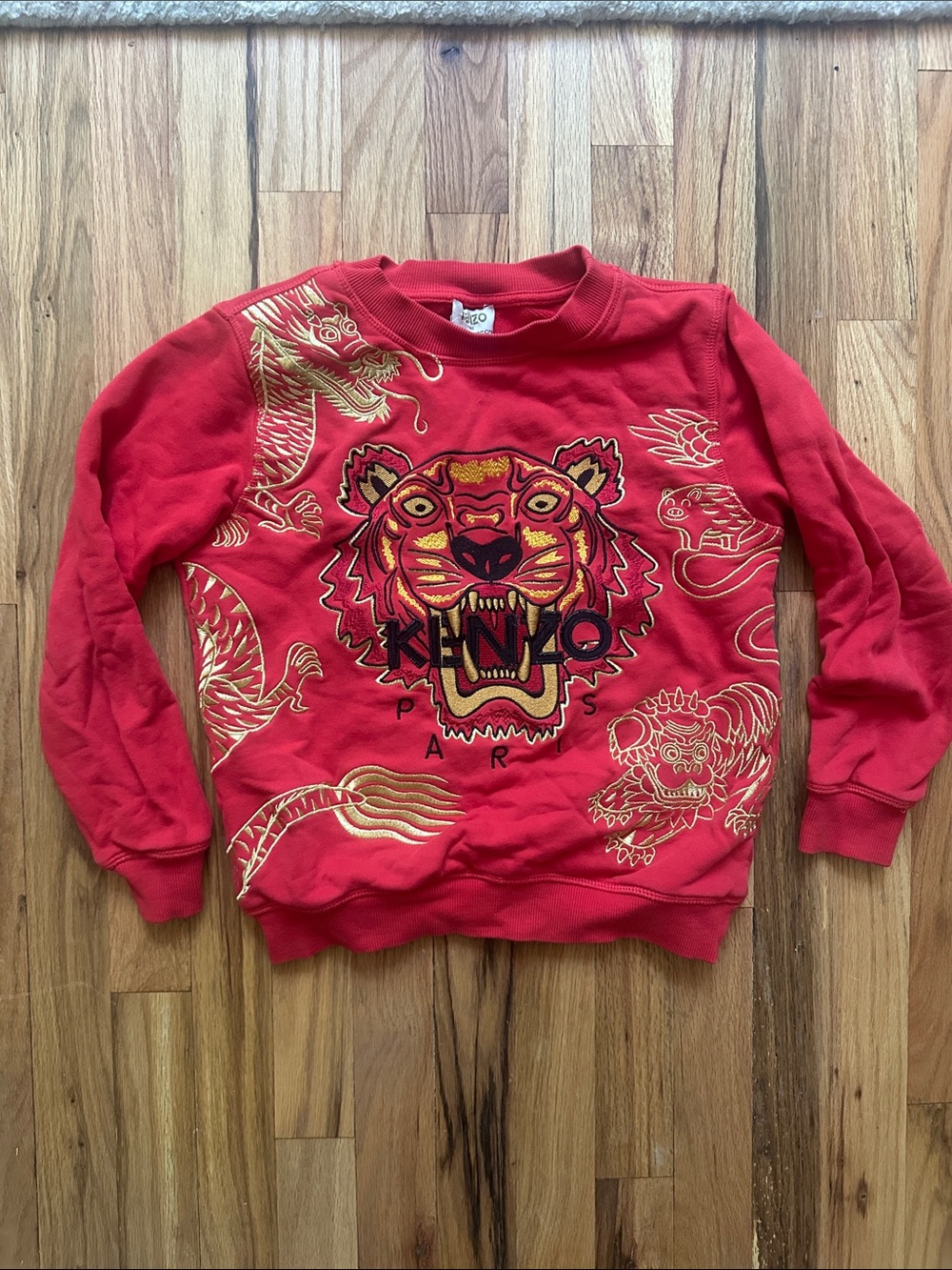 Kenzo Kids Red Tiger & Dragon Sweatshirt